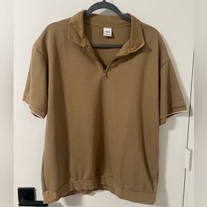 Zara Tan Polo Shirt for Men